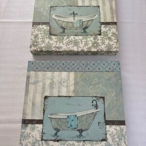 2 canvas pictures for bathroom